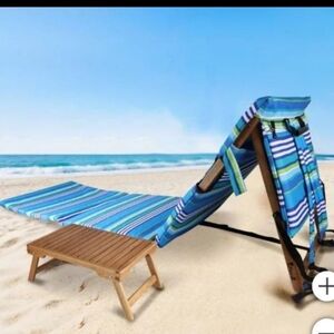 Melino Beach Lounger with Tray Table new